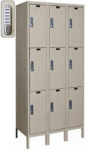 3 Wide Triple Tier DigiTech Electronic Access Locker - 12"w x 18"d x 24"h