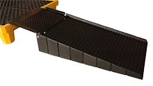 Polyethylene Ramp with 21" Steel Plate