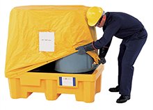 Pullover Cover for 2-Drum Spill Containment Pallet