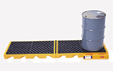 Inline Spill Deck, 4-Drum - 104"L x 25-7/8"W x 5-3/4"H, Capacity: 6,000 lbs., 110 gal.