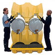 Spill Containment Drum Rack, 4-Drum, With Drain