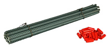 Railroad Track Spill Pan Rebar Fasteners with Protective Caps, 20-Pack