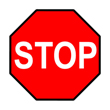 Adhesive Floor STOP Sign - 16"x16"