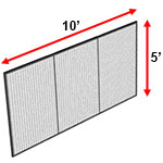 Modular Wire Barrier - Wire Mesh Panel, 10' w x 5' h
