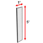 Modular Wire Barrier - Wire Mesh Panel, 1' w x 5' h