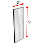 Modular Wire Barrier - Wire Mesh Panel, 2' w x 5' h