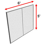 Modular Wire Barrier - Wire Mesh Panel, 6' w x 5' h