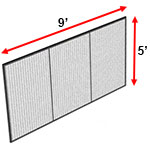 Modular Wire Barrier - Wire Mesh Panel, 9' w x 5' h