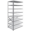 Steel Shelving, Open - 36" W x 30" D x 87" H, 8-Shelf Adder, 500 lbs. cap.
