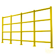 Pipe Style Wall Guardrail - Floor Mounted, 24'W x 12'H