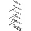 Cantilever Rack Double Sided Adder - 12'H x 4'W - (12) 48" Arms 3,000 lb. Cap. ea.