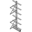 Cantilever Rack Double Sided Adder - 16'H x 4'W - (12) 48" Arms 3,000 lb. Cap. ea.