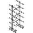 Cantilever Rack Double Sided Starter - 12'H x 6'W - (24) 48" Arms 3,000 lb. Cap. ea.