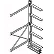 Cantilever Rack Single Sided Adder - 12'H x 4'W - (5) 36" Arms 4,100 lb. Cap. ea.