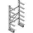 Cantilever Rack Single Sided Starter - 12'H x 4'W - (12) 48" Arms 3,000 lb. Cap. ea.