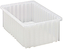 Clear View Dividable Grid Containers - 16-1/2" x 10-7/8" x 6", Carton of 8