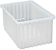 Clear View Dividable Grid Containers - 16-1/2" x 10-7/8" x 8", Carton of 8