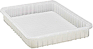 Clear View Dividable Grid Containers - 22-1/2" x 17-1/2" x 3", Carton of 6