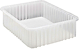 Clear View Dividable Grid Containers - 22-1/2" x 17-1/2" x 6", Carton of 3