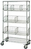 Mobile Basket Unit, 18"W x 48"L x 69"H