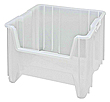 Clear View Heavy-Duty Stacking Containers -17-1/2" x 16-1/2" x 12-1/2", Carton of 2