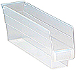 Clear View Economy Shelf Bins - 11-5/8" x 2-3/4" x 4", Carton of 36