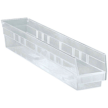Clear View Economy Shelf Bins - 23-5/8" x 4-1/8" x 4", Carton of 16