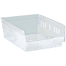 Clear View Economy Shelf Bins - 11-5/8" x 8-3/8" x 4", Carton of 20