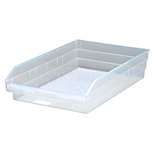 Clear View Economy Shelf Bins - 17-7/8" x 11-1/8" x 4", Carton of 8