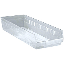 Clear View Economy Shelf Bins - 23-5/8" x 8-3/8" x 4", Carton of 6