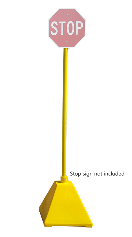 Ideal Shield Portable Pyramid Sign Base with Sign Post Standing at 89 Ideal Shield Portable Pyramid Sign Base with Sign Post Standing at 89