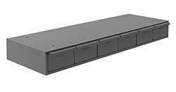 Modular Cabinet - 33-13/16"W x 12-5/16"D x 3-15/16"H, 6 Steel Drawers
