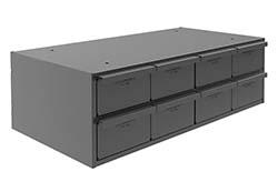 Modular Cabinet - 22-13/16"W x 12-5/16"D x 7-3/8"H, 8 Steel Drawers