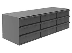 Modular Cabinet - 33-13/16"W x 12-5/16"D x 10-7/8"H, 18 Steel Drawers