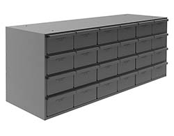 Modular Cabinet - 33-13/16"W x 12-5/16"D x 14-5/16"H, 24 Steel Drawers