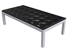 Aluminum Grow Bench with Drainage Deck - 24"W x 48"L x 13-1/4"H