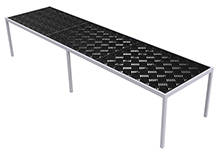 Aluminum Grow Table with Inset Deck - 38"W x 146"L x 30"H