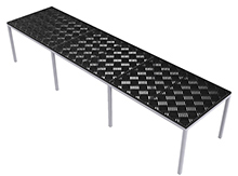 Aluminum Grow Table with Top Mounted Deck - 36"W x 144"L x 30"H