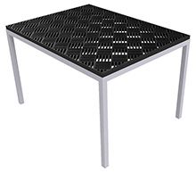 Aluminum Grow Table with Top Mounted Deck - 36"W x 48"L x 30"H