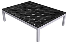 Aluminum Grow Bench with Drainage Deck - 36"W x 48"L x 13-1/4"H