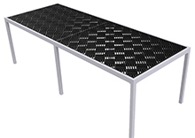 Aluminum Grow Table with Inset Deck - 38"W x 98"L x 30"H