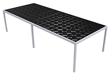 Aluminum Grow Table with Inset Deck - 50"W x 122"L x 30"H