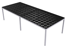 Aluminum Grow Table with Top Mounted Deck - 48"W x 120"L x 30"H