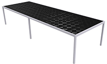 Aluminum Grow Table with Inset Deck - 50"W x 146"L x 30"H