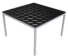 Aluminum Grow Table with Top Mounted Deck - 48"W x 48"L x 30"H