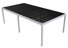 Aluminum Grow Table with Inset Deck - 50"W x 98"L x 30"H