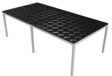 Aluminum Grow Table with Top Mounted Deck - 48"W x 69"L x 30"H