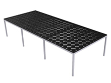 Aluminum Grow Table with Top Mounted Deck - 60"W x 144"L x 30"H