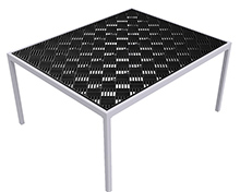 Aluminum Grow Table with Inset Deck - 62"W x 50"L x 30"H