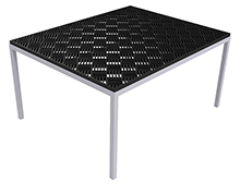 Aluminum Grow Table with Top Mounted Deck - 60"W x 48"L x 30"H